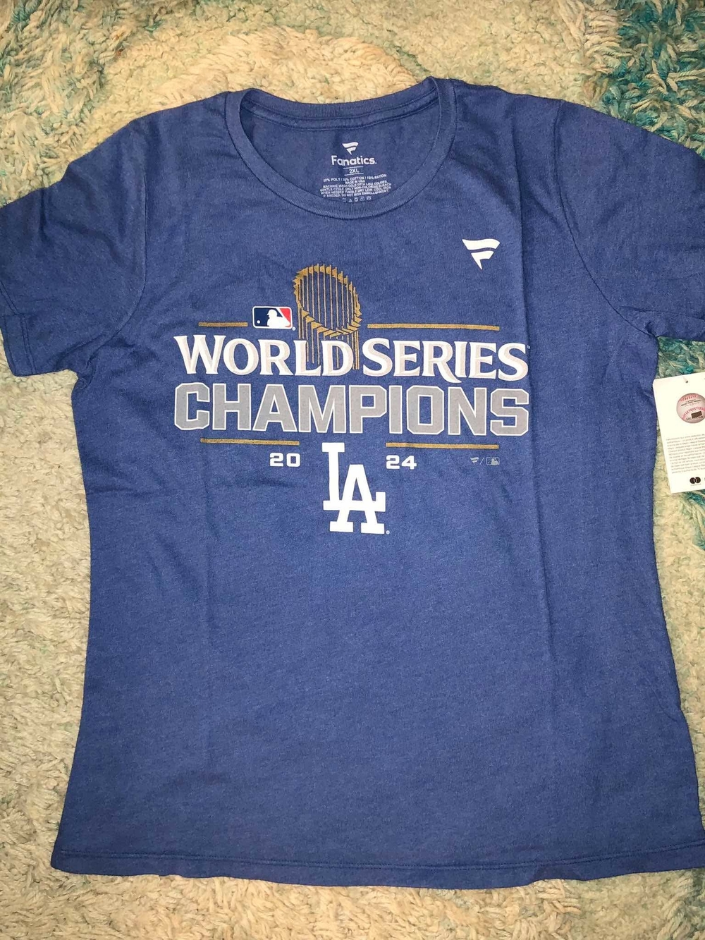 Fanatics LA Dodgers 2024 World Series Champions Blue Tee